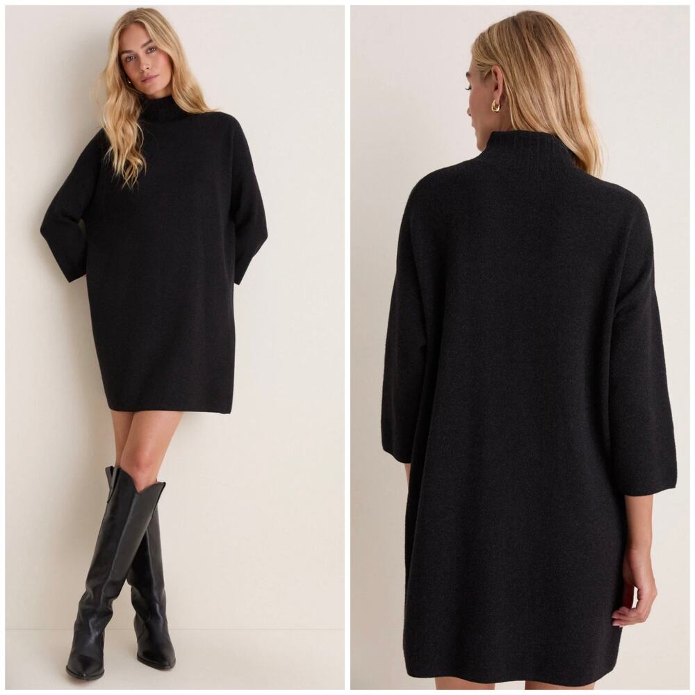 Tuckernuck Pomander Place Noir Vivianne Sweater Dress Black
